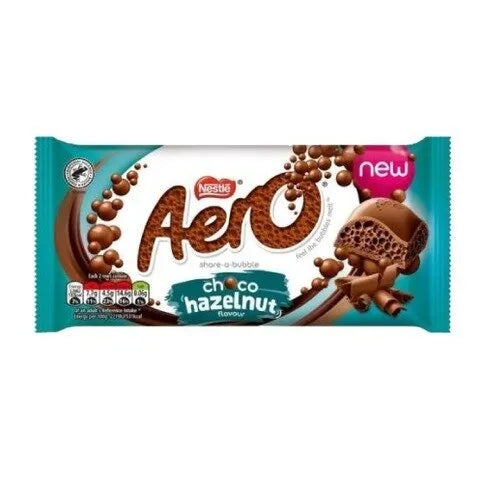 Aero Choco Hazelnut Bar 90g - Premier Ravensdale
