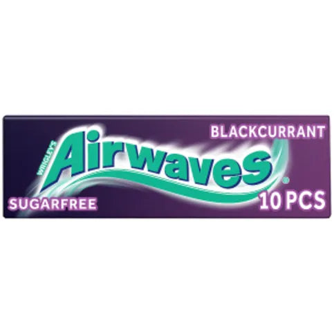 Airwaves Blackcurrant Flavour Sugarfree Chewing Gum 10 pieces