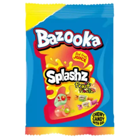 Bazooka Splashz Fruit Fiesta Bag 120g