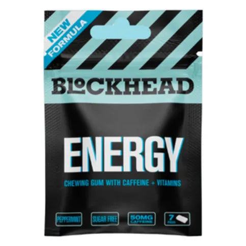 Blockhead 7 Energy Gum with Caffeine + Vitamins 16.45g (18+ only)