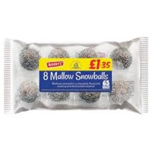 Bobby’s 8 Mallow Snowballs - Premier Ravensdale