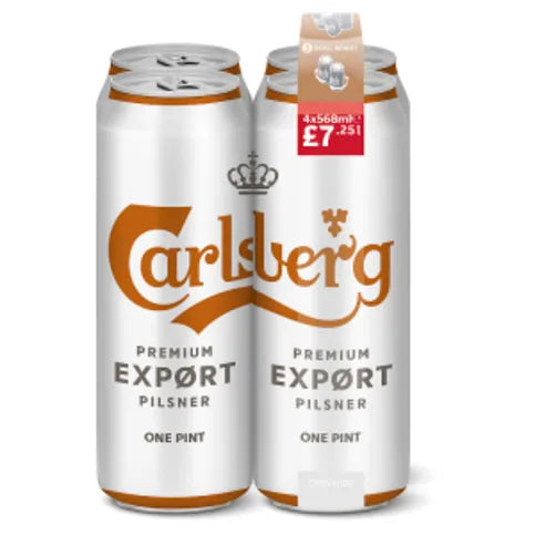 Carlsberg Premium Export Pilsner Pint Can 4 x 568ml - Premier Ravensdale