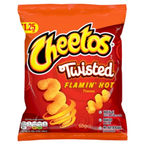 Cheetos Twisted Flamin' Hot Snacks 65g