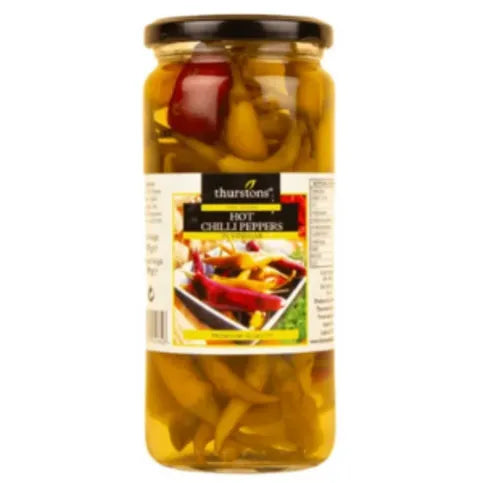 Thurston's Pickled Hot Chilli Peppers In Vinegar 470g