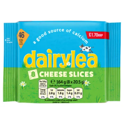 Dairylea Cheese Slices 8 x 20.5g (164g) - Premier Ravensdale