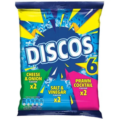 Discos Variety Multipack Crisps 6 Pack