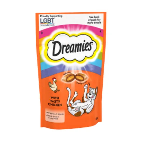 Dreamies Pride Cat Treat Biscuits with Chicken 60g - Premier Ravensdale