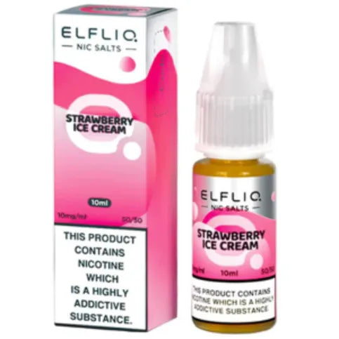 ELFLIQ Nic Salts E-liquids 10mg/ml Strawberry Ice Cream - Premier Ravensdale