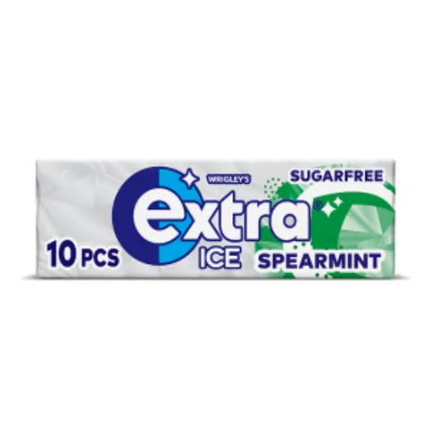 Extra Ice Spearmint Sugarfree Chewing Gum 10 Pieces - Premier Ravensdale