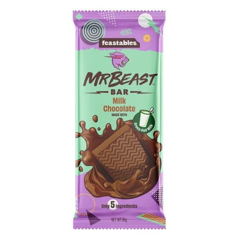 Feastables By Mr Beast Milk Chocolate Bar 60g