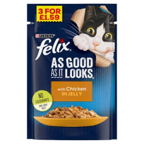 Felix As Good As It Looks with Chicken in Jelly 100g - Premier Ravensdale
