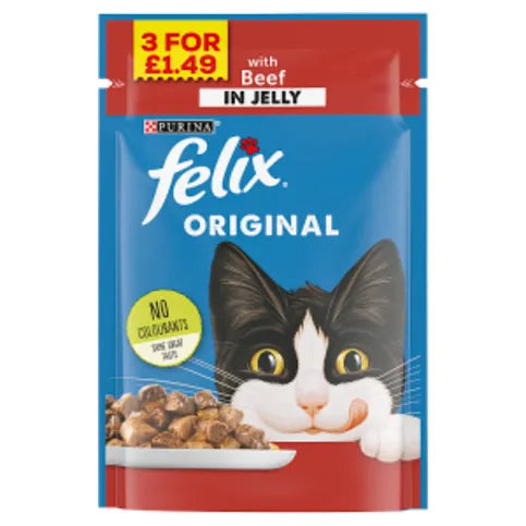 Felix Original with Beef in Jelly 100g - Premier Ravensdale