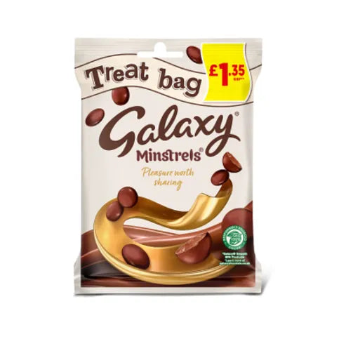 Galaxy Minstrels Milk Chocolate Buttons Treat Bag 80g - Premier Ravensdale