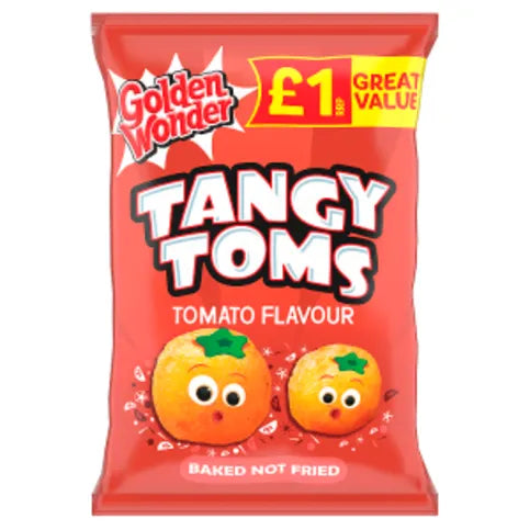 Golden Wonder Tangy Toms Tomato Flavour 63g