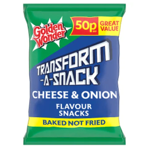 Golden Wonder Transform-A-Snack Cheese & Onion Flavour Snacks 27g