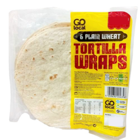 Go local Plain Tortilla Wrap 6 pack - Premier Ravensdale