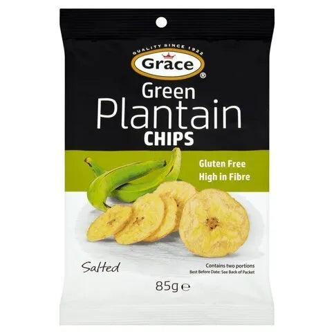 Grace Plantain Chips Green Salted 85g