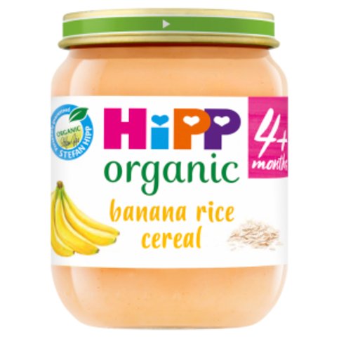 HiPP Organic Banana Rice Cereal Baby Food Jar 4+ Months 125g - Premier Ravensdale