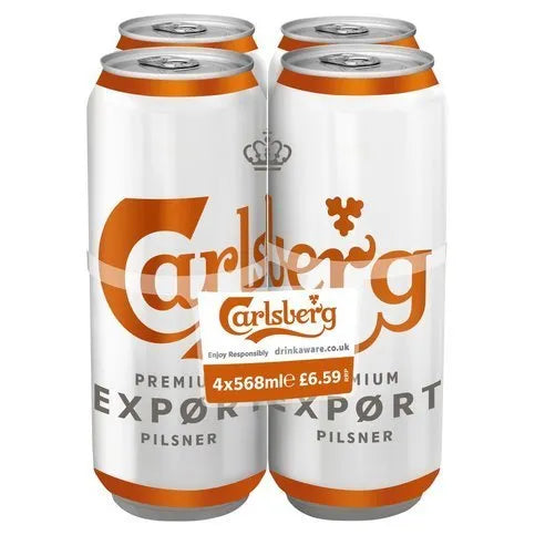 Carlsberg Export Lager Beer 4 x 568ml - Premier Ravensdale