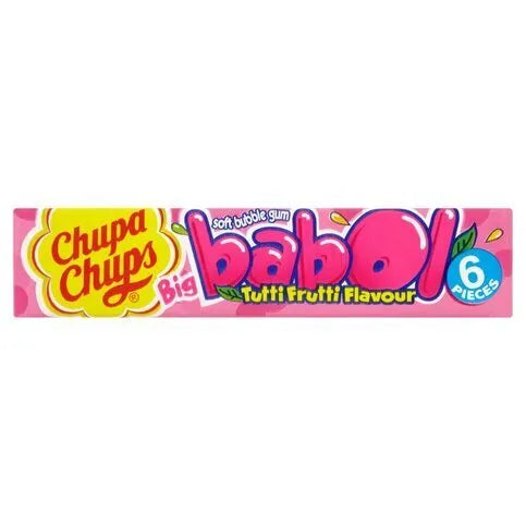 Chupa Chups Big Babol Tutti Frutti Flavour Soft Bubble Gum - 27.6g / 6 Pieces - Premier Ravensdale