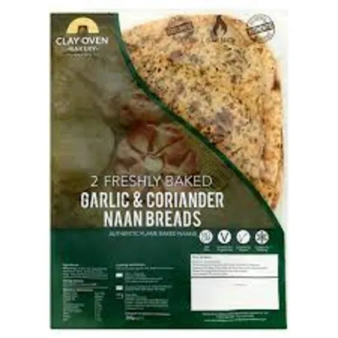 Clay Oven Garlic & Coriander Naan 2 Pack 360g