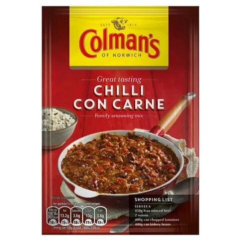 Colman's Chilli Con Carne Recipe Mix 50g - Premier Ravensdale