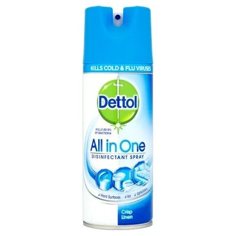 Dettol All-in-One Disinfectant Spray, Crisp Linen, 400ml