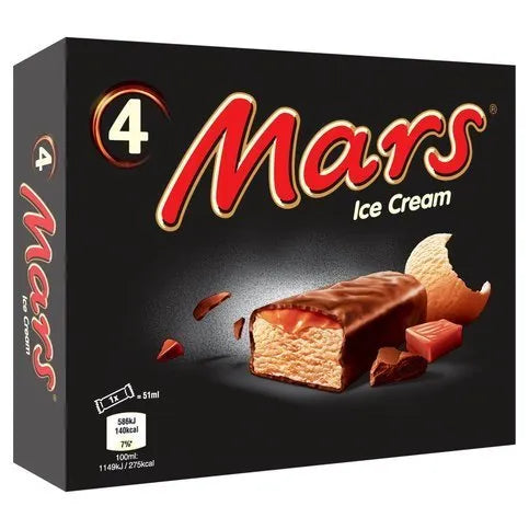 Mars Chocolate Caramel Ice Cream Bar 4 x 51ml - Premier Ravensdale
