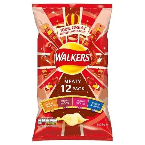 Walkers Meaty Variety Multipack 12 x 25g