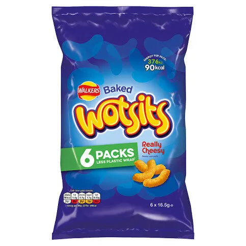 Walkers Wotsits Really Cheesy Multipack Snacks 6x16.5g