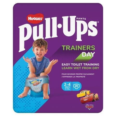 Huggies Pull-Ups Trainers Day, Boy, Size 2-4 Years, Nappy Size 5-6+, 20 Big Kid Training Pants - Premier Ravensdale