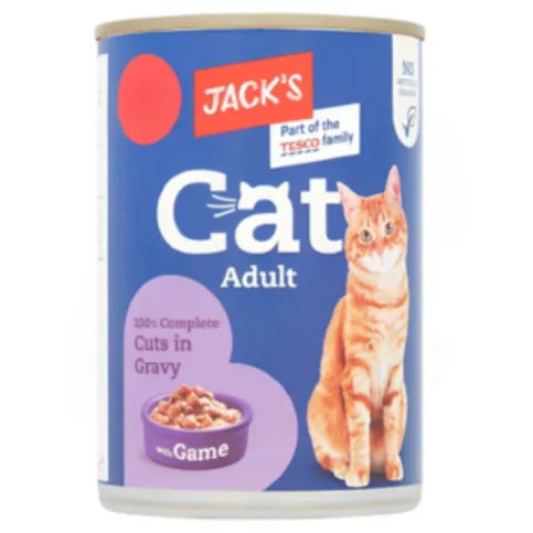 Jack's Cat Food With Game in Gravy 415g - Premier Ravensdale