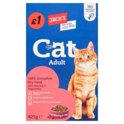 Jacks Cat Herring & Veg 425g - Premier Ravensdale