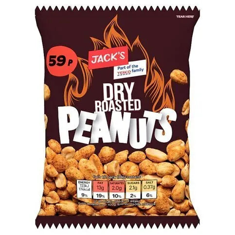 Jacks Dry Roasted Peanuts 60g