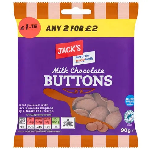 Jacks Milk Chocolate Buttons