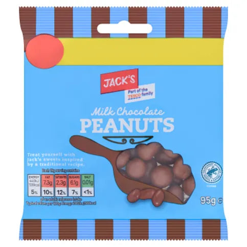 Jack's Milk Chocolate Peanuts 95g - Premier Ravensdale