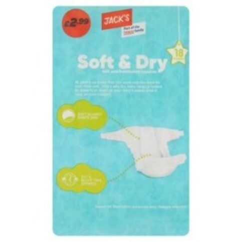 Jacks Soft & Dry Size 4 Nappies - Premier Ravensdale