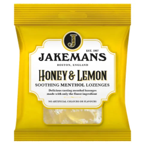 Jakemans Honey & Lemon Soothing Menthol Lozenges 73g - Premier Ravensdale