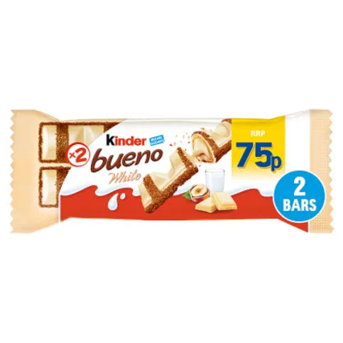 Kinder Bueno White Milk and Hazelnuts 2 Pieces 39g