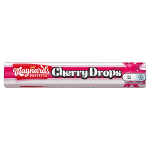 Maynards Bassetts Cherry Drops Sweets Roll 45g - Premier Ravensdale