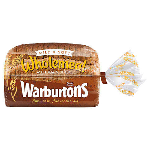 Warburtons Wholemeal Medium Sliced 400g - Premier Ravensdale