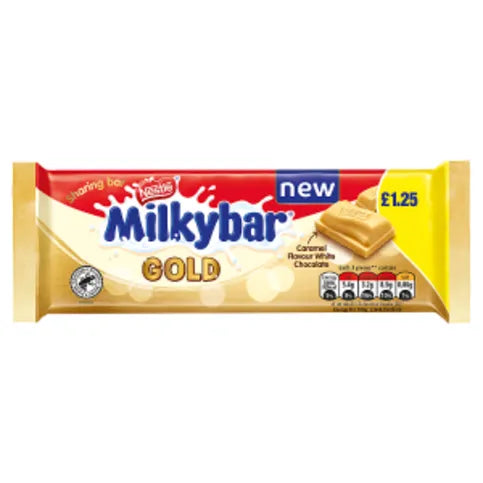 Milkybar Gold Caramel Flavour White Chocolate Sharing Bar 85g - Premier Ravensdale
