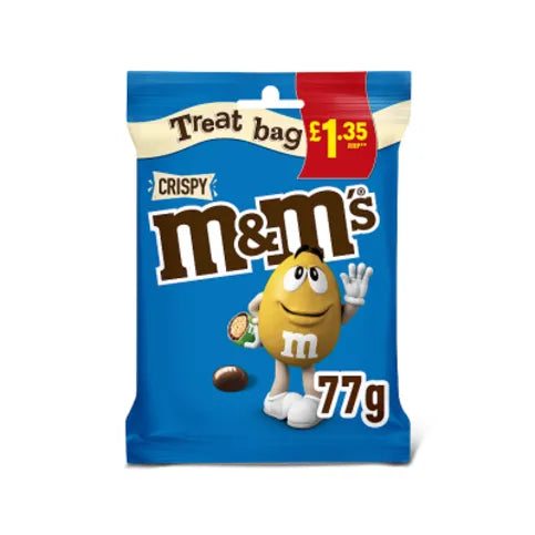 M&M's Crispy Milk Chocolate Bites Treat Bag 77g - Premier Ravensdale