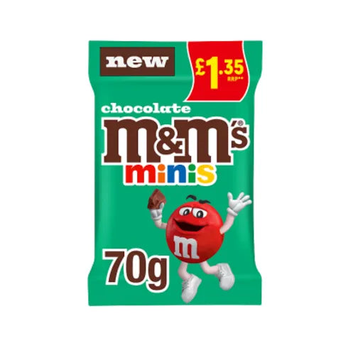 M&M's Minis Bites Milk Chocolate Treat Bag 70g
