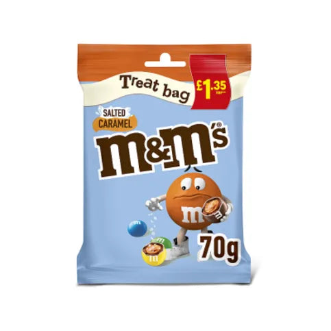 M&M's Salted Caramel Milk Chocolate Treat Bag 70g - Premier Ravensdale