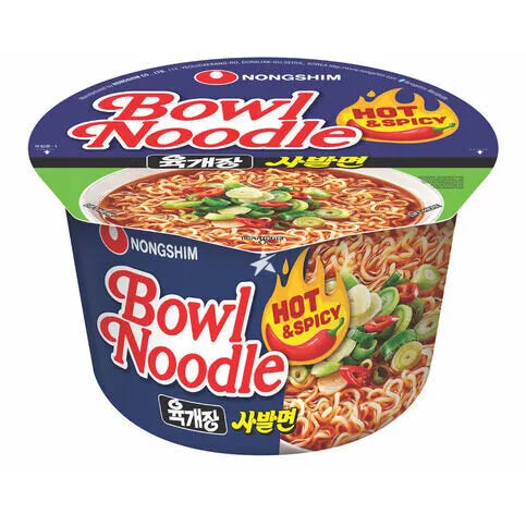 Nongshim Bowl Noodle Soup Hot & Spicy Flavour 100g - Premier Ravensdale