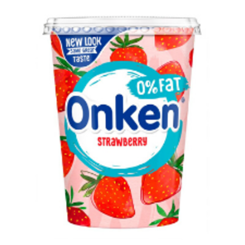 Onken 0% Fat Free Strawberry Yogurt 450g