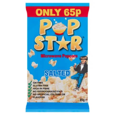 Pop Star Microwave Popcorn Salted 85g - Premier Ravensdale