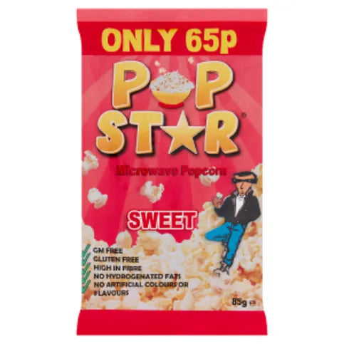 Pop Star Microwave Popcorn Sweet 85g - Premier Ravensdale