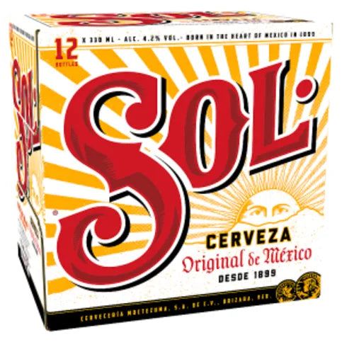 Sol Original Lager Beer 12 x 330ml Bottles - Premier Ravensdale